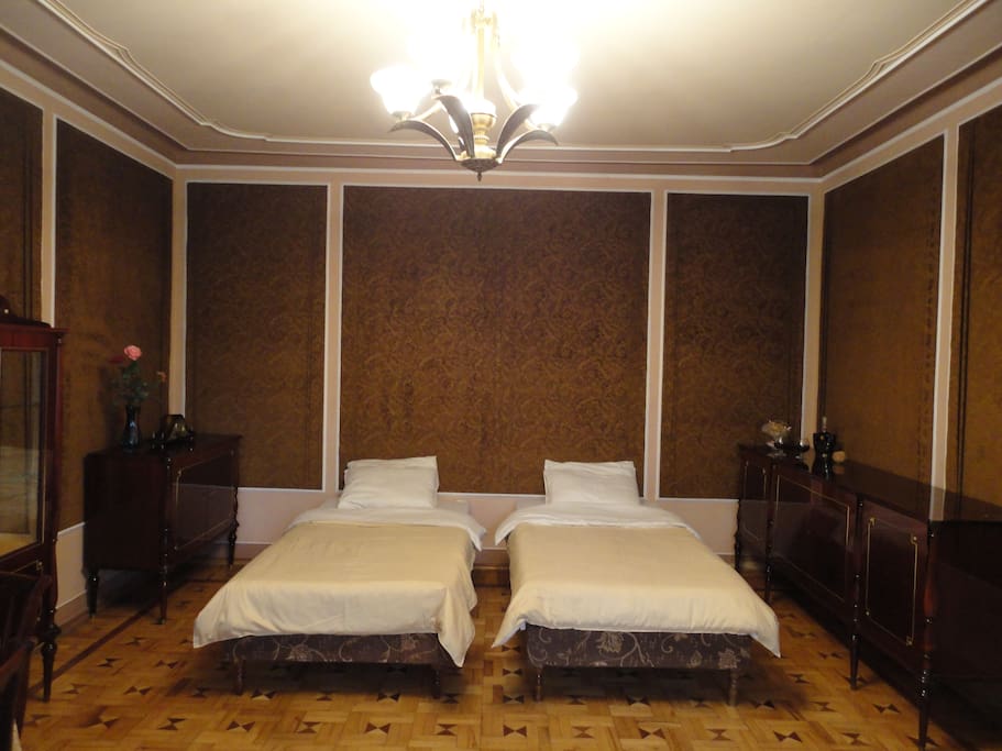 Bedroom with two single beds or one double bed