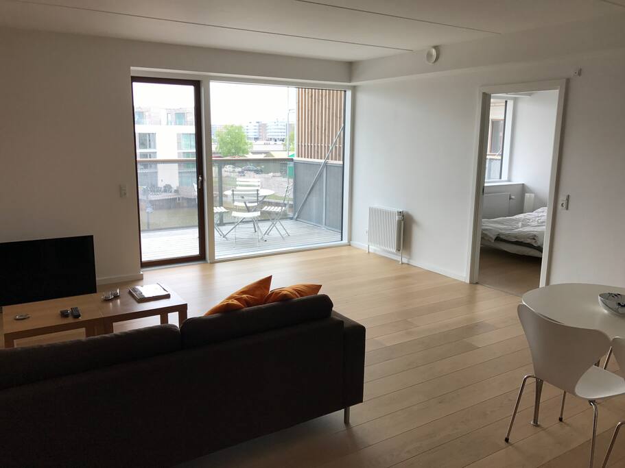 Living room and kitchen