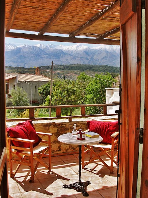 Read your favorite book, enjoy a glass of wine or just feel the mountain breeze from our lovely balcony