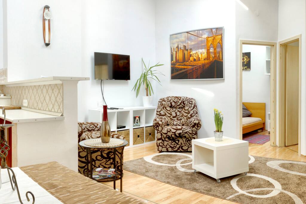 Living room + bedrooms