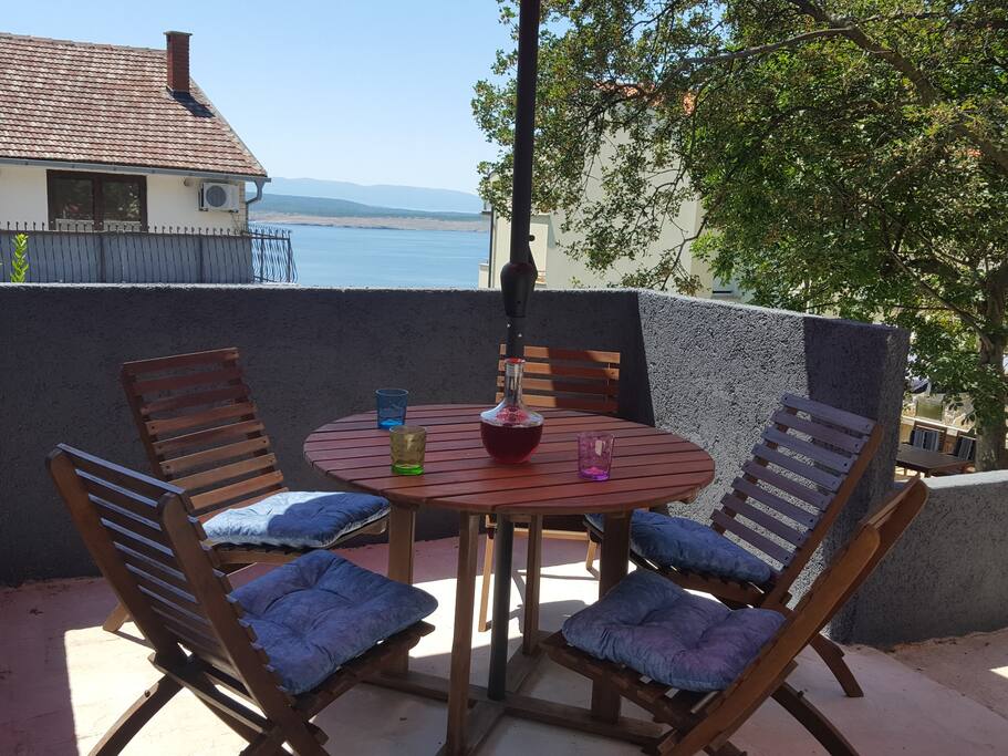 Terrace with a sea view