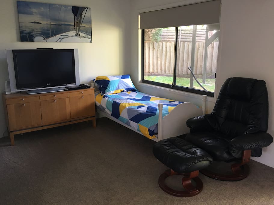 Two comfortable stand alone single beds