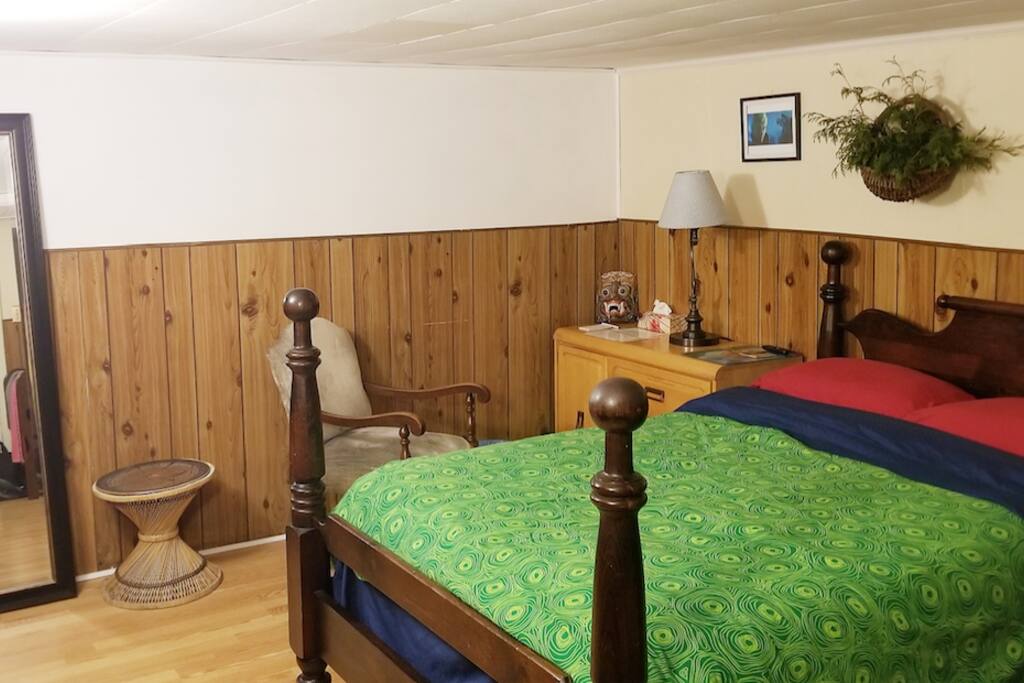 Basement room pic 2 - upgraded bed!
