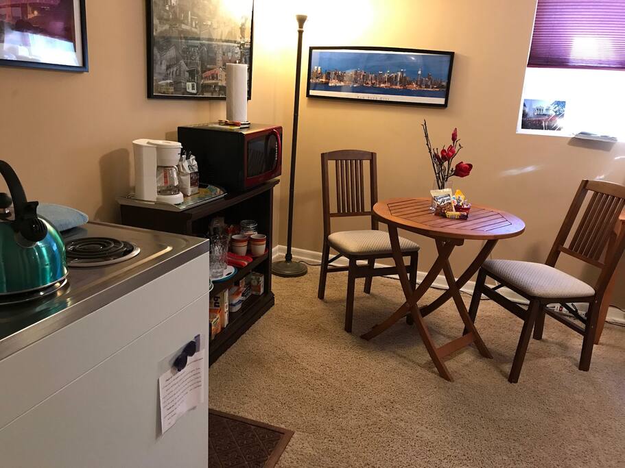 Another view. Pssst....there are snacks on the bistro table.