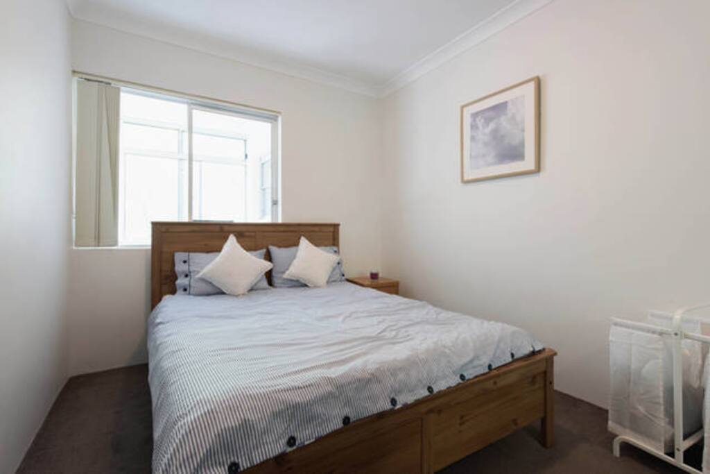 Queen size bed with new mattress