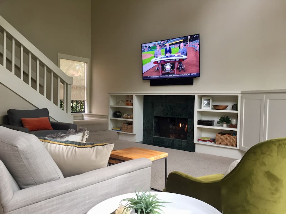 We have cable tv, perfect for recording the game.
