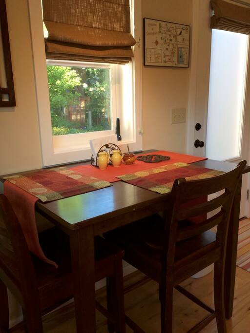 Dining Area with garden view.