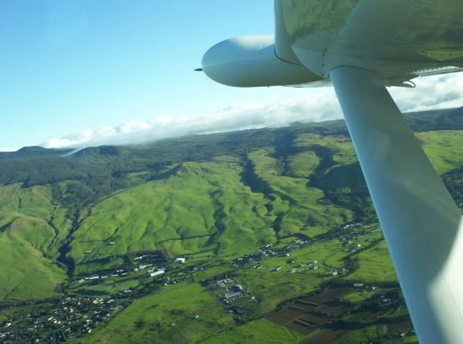 View of Waimea from the air