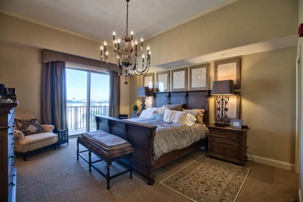 Master Bedroom with King Size Bed and Private Balcony