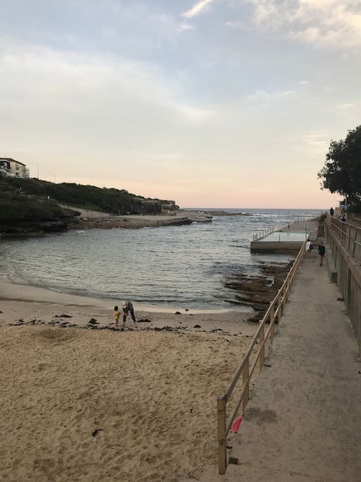 Clovelly Beach 5 min walk from the apartment and on the Bondi to Coogee Coastal Walk.