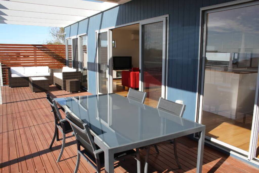 Spacious deck with BBQ