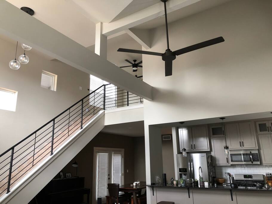 Upstairs loft nice for reading in the morning.