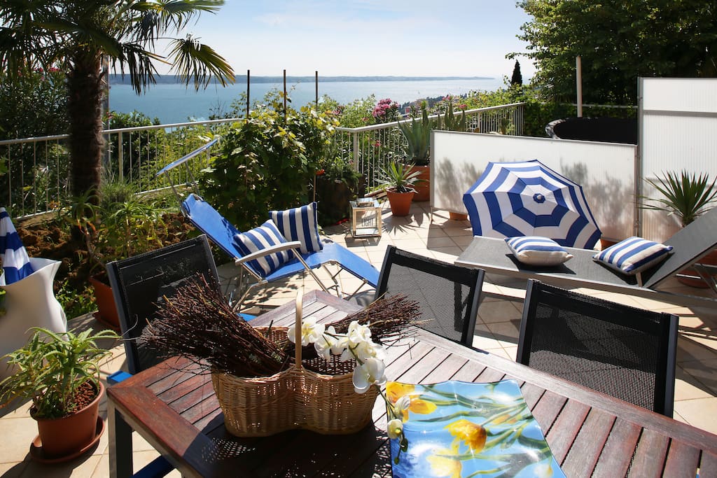 Outside terrace with dining area