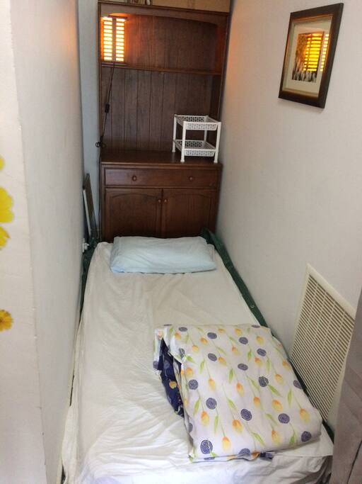 single mattress on the floor