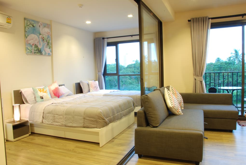 Cha-am Huahin Family Room with 2 Bed and Sofa bed