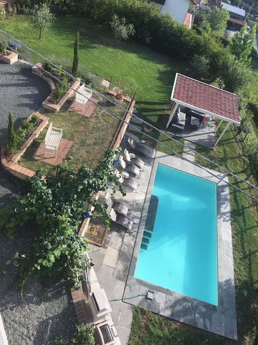 Pool, gazebo and belvedere