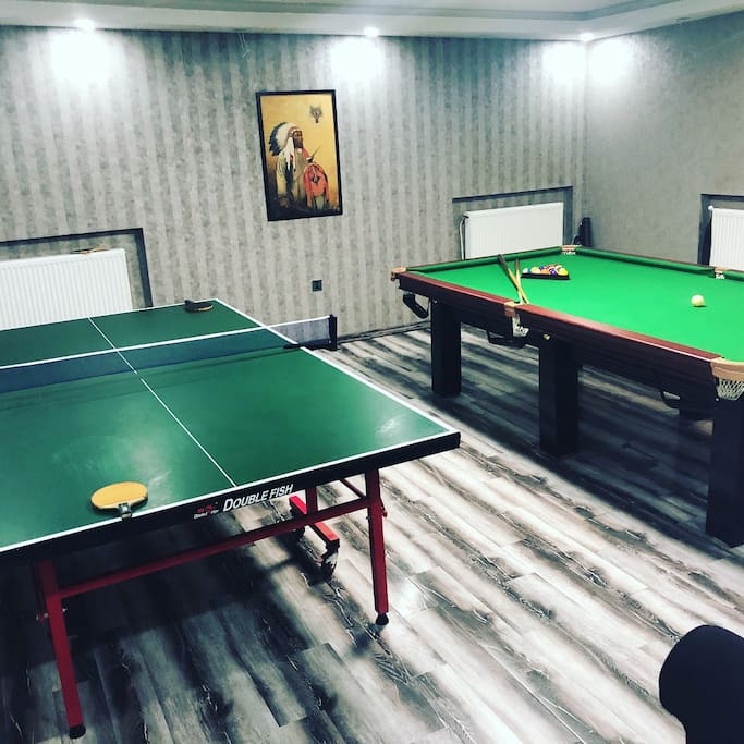 You can play ping pong and pool 24 hours