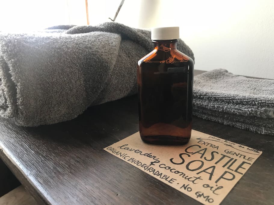 Towels and organic soap