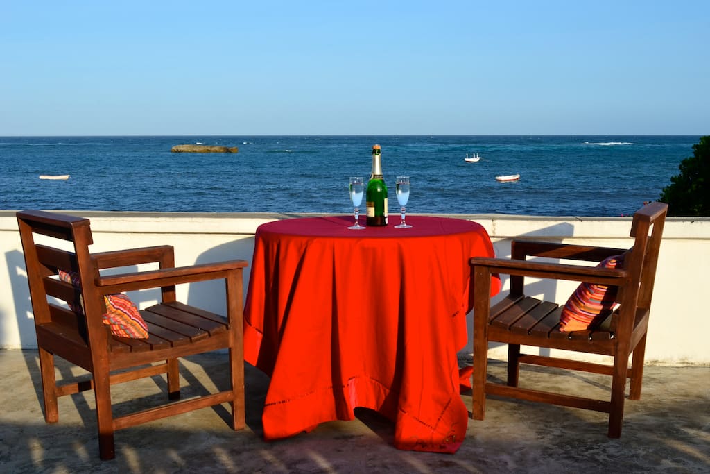 Enjoy a sundowner on the roof deck.