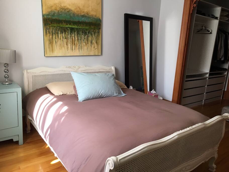 Master bedroom with large walk-in closet