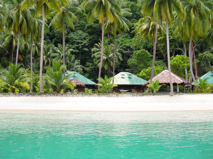 Isolated private Beach and House