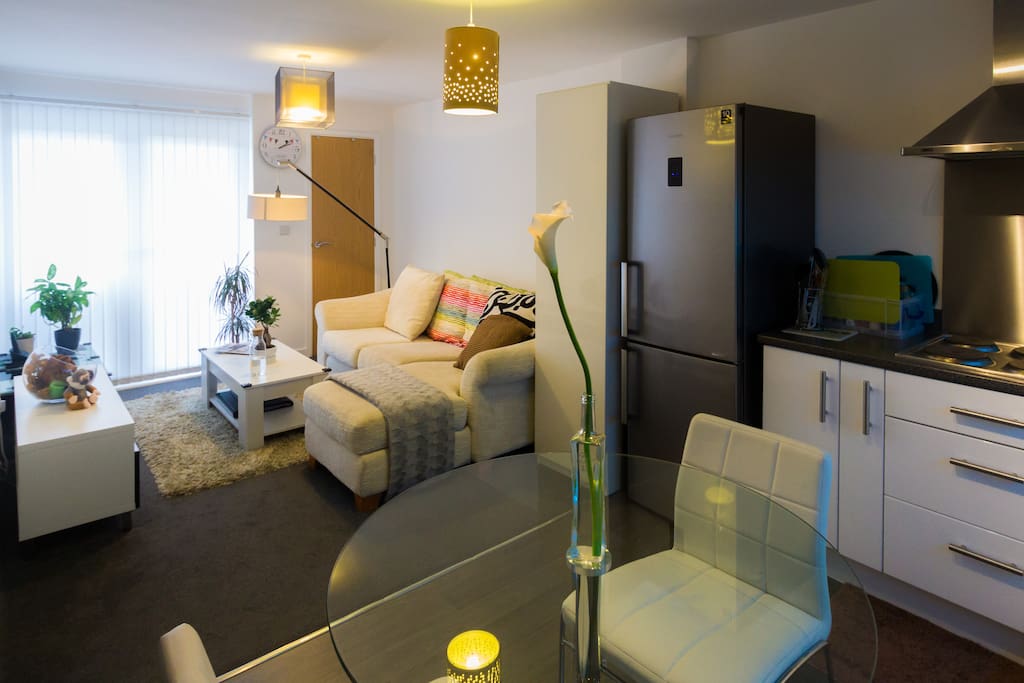 Overview of living room and Kitchen