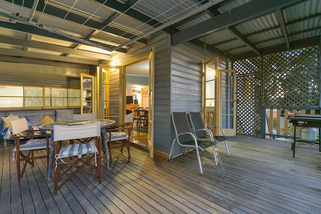 Looking in from the outside deck.