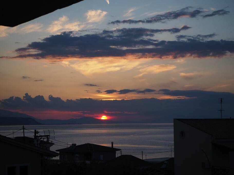 Sunset on the balcony