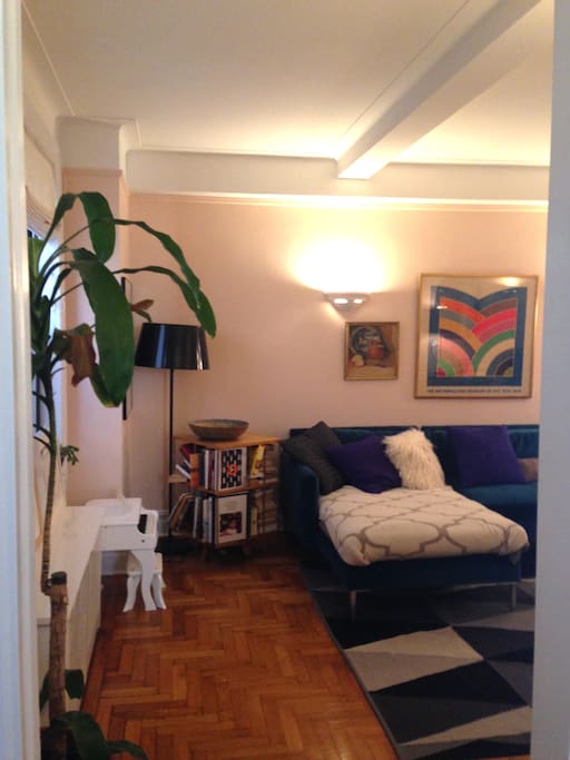 cozy living room with flat-screen