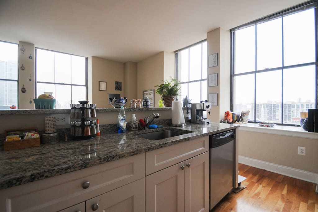 Fully stocked kitchen