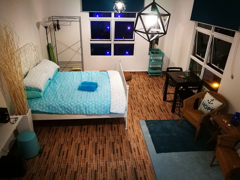 Breezy corner unit with beach themed