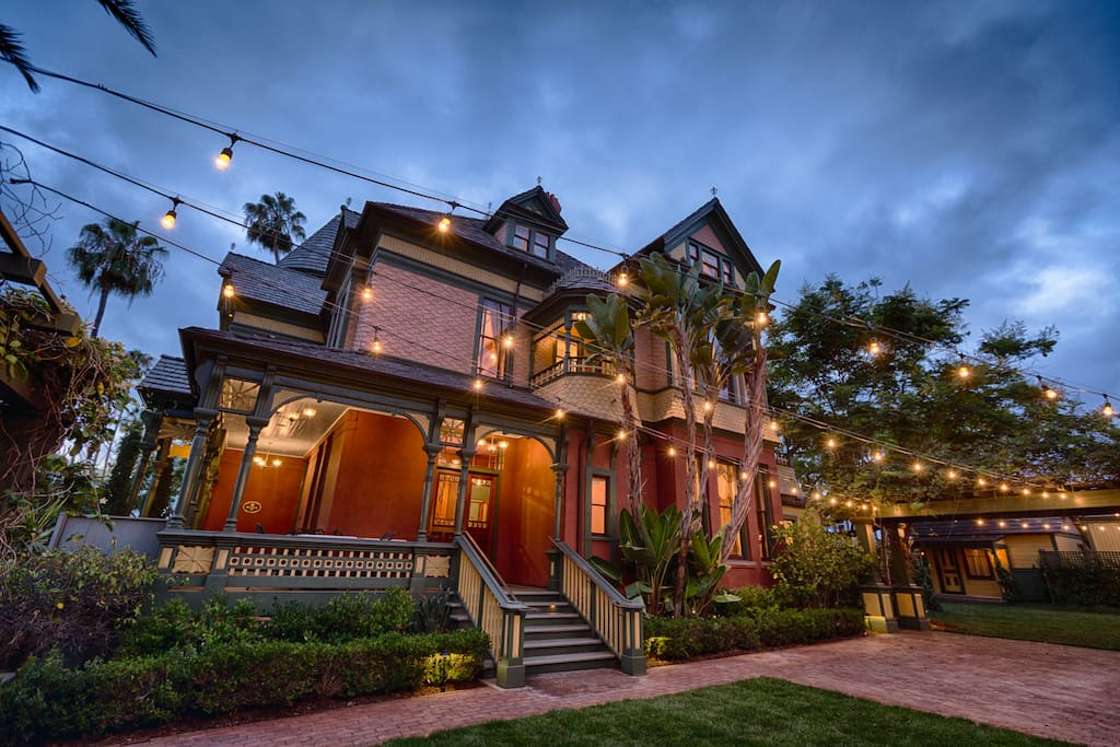 Britt Scripps Manor Rear at Night
