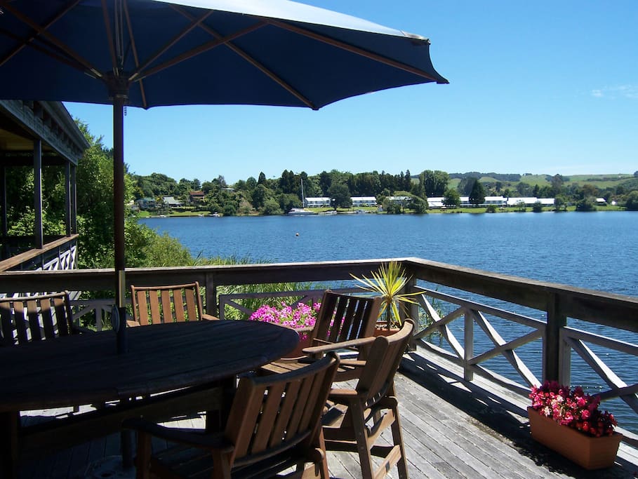 Enjoy breakfast on the deck when the weather permits