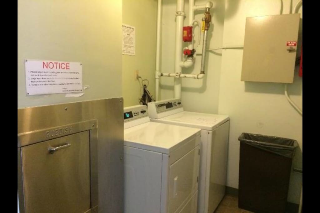 Laundry room and trash schute