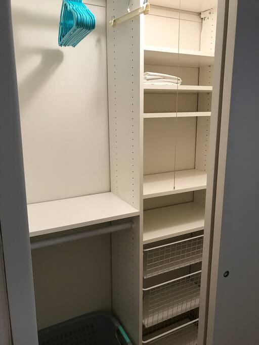 Over sized closet for your use.