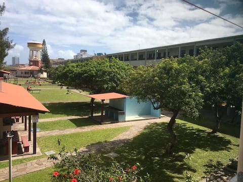 Apt in a gated community one block from the sea