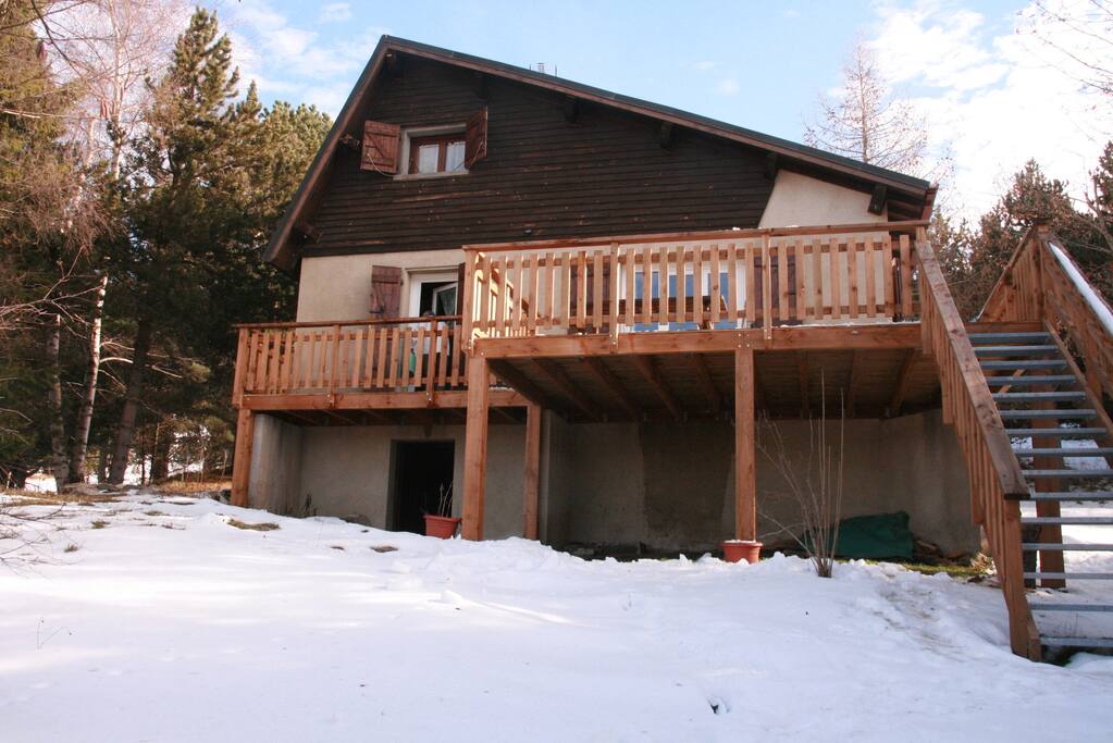 chalet en hiver