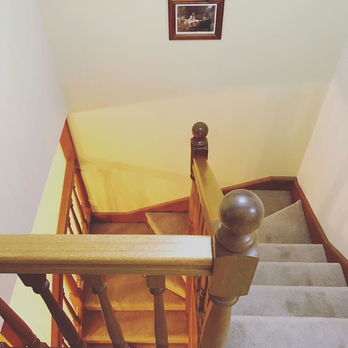 Stairs, all the bedrooms are upstairs.