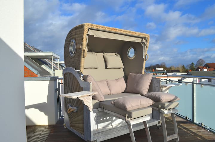 Penthouse Meerzeit 2 bedrooms Kellenhusen with beach chair