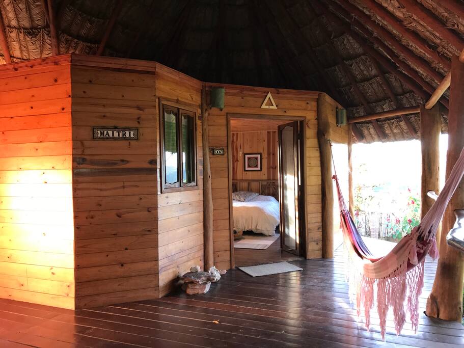 On the large wooden deck you can rest in the hammock enjoying the quietness of the garden. Beside the Suite Maitri