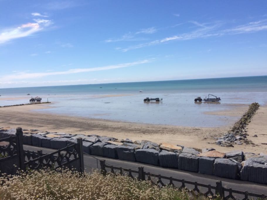 Vue de notre petite plage/terrasse