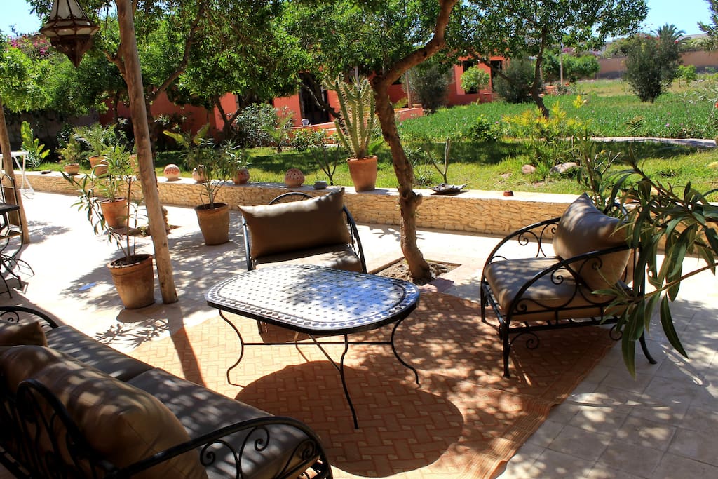terrasse et coin detente.