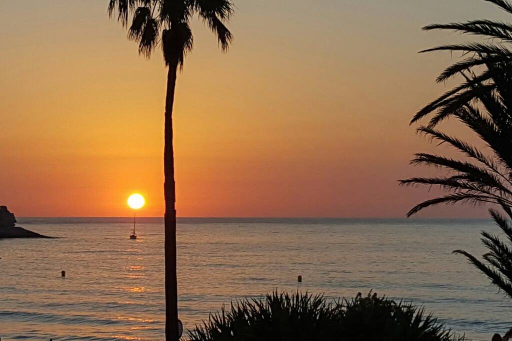 Sunrise from the upper terrace of the apartment