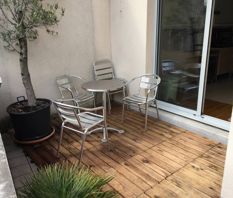 Terrasse 12 m2, orientation plein sud
