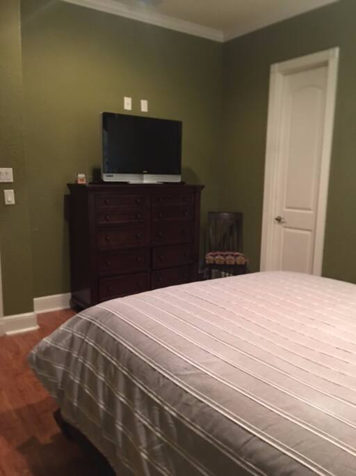 Master with full bath and closet.