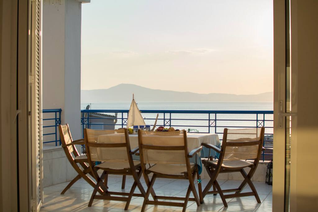 The amazing sea view from the balcony