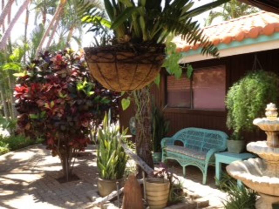 rental room has its own garden patio and entrance to room