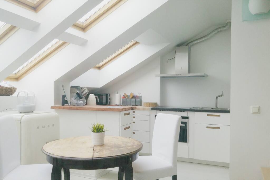 In the kitchen there is also a dishwasher, so you don't have to worry about the dishes :) We have just renovated the kitchen, and there are still some minor things left to do..