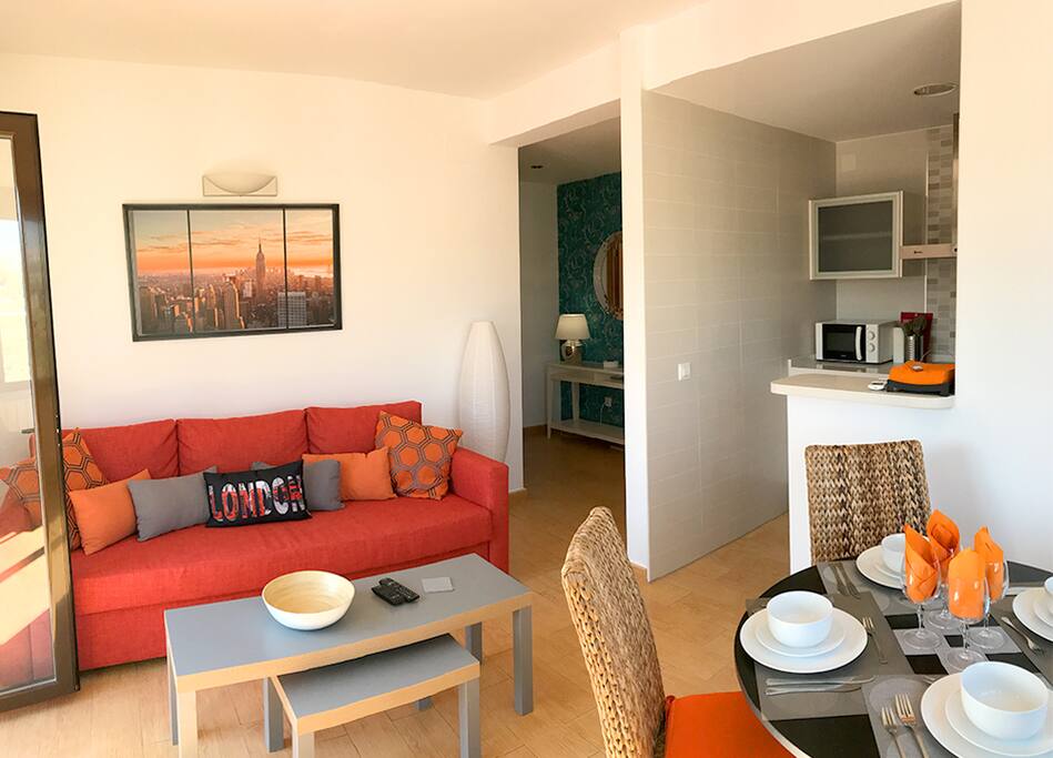 The living room space