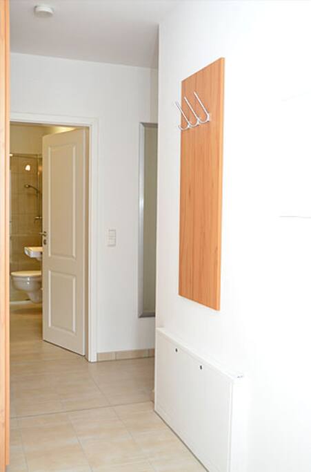 The hallway of the apartment 18 in Villa Rosa.